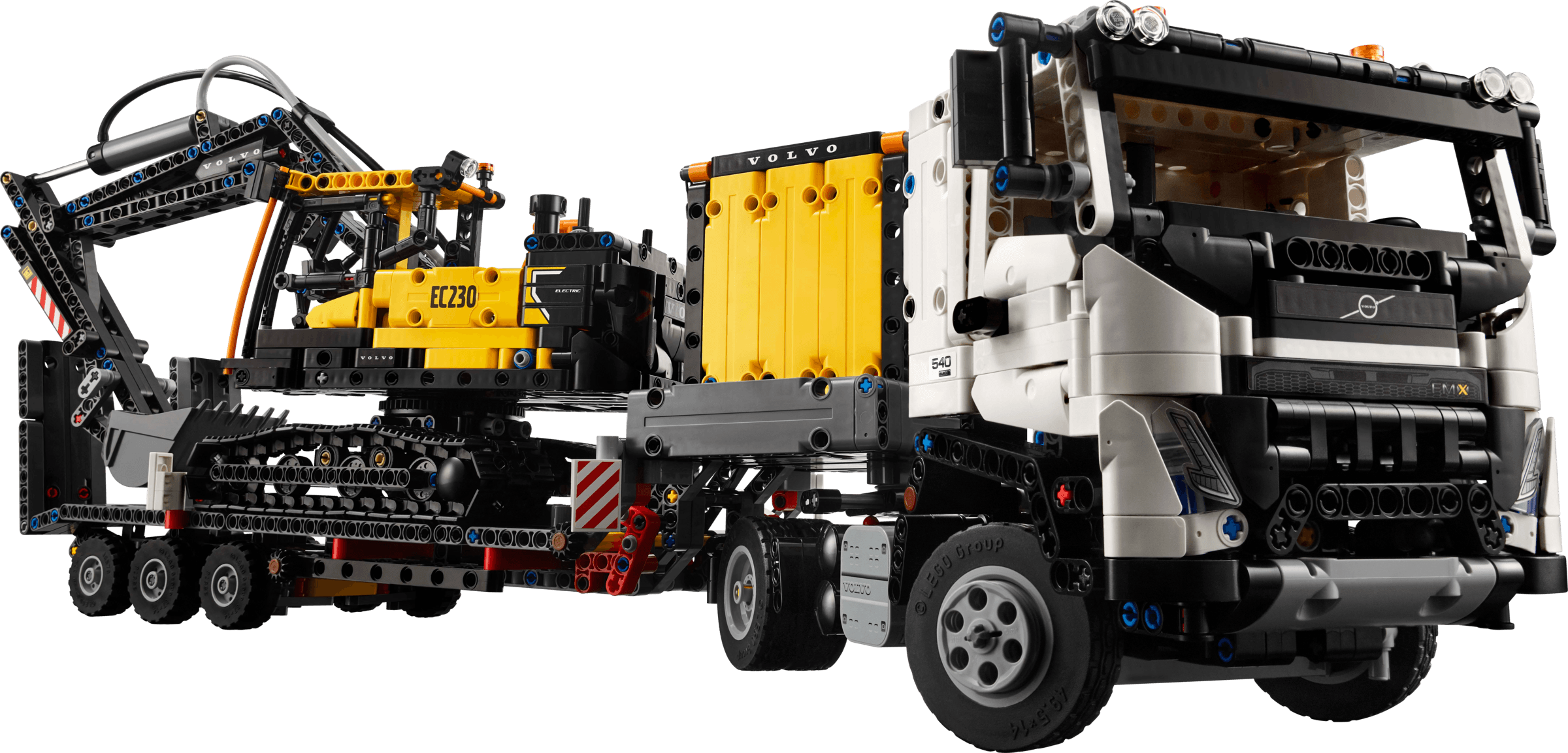 משאית Volvo FMX (42175) ומחפר EC230