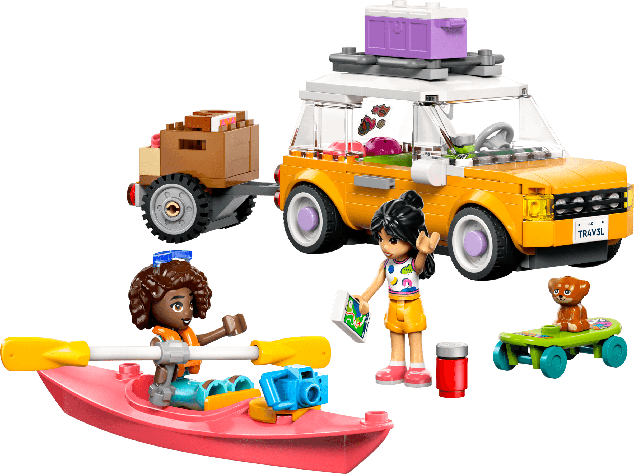 חברים בטיול דרכים עם מכונית טיולים