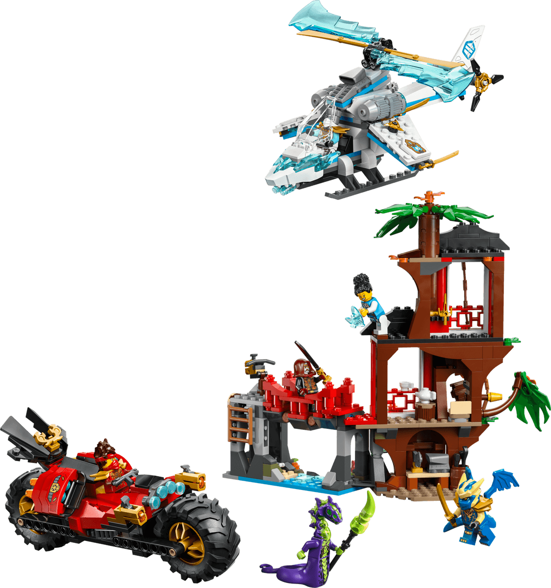 נינג'ה-גו - קרב על בית העץ עם רכבי נינג