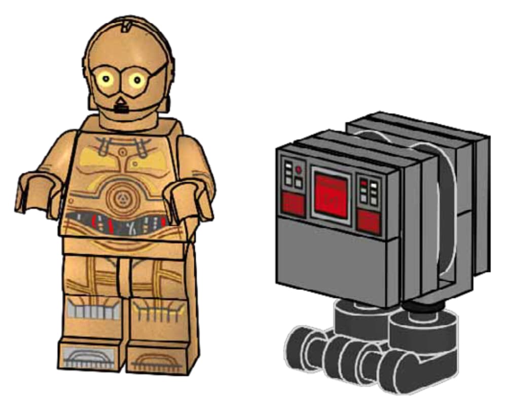 C-3PO and Gonk Droid